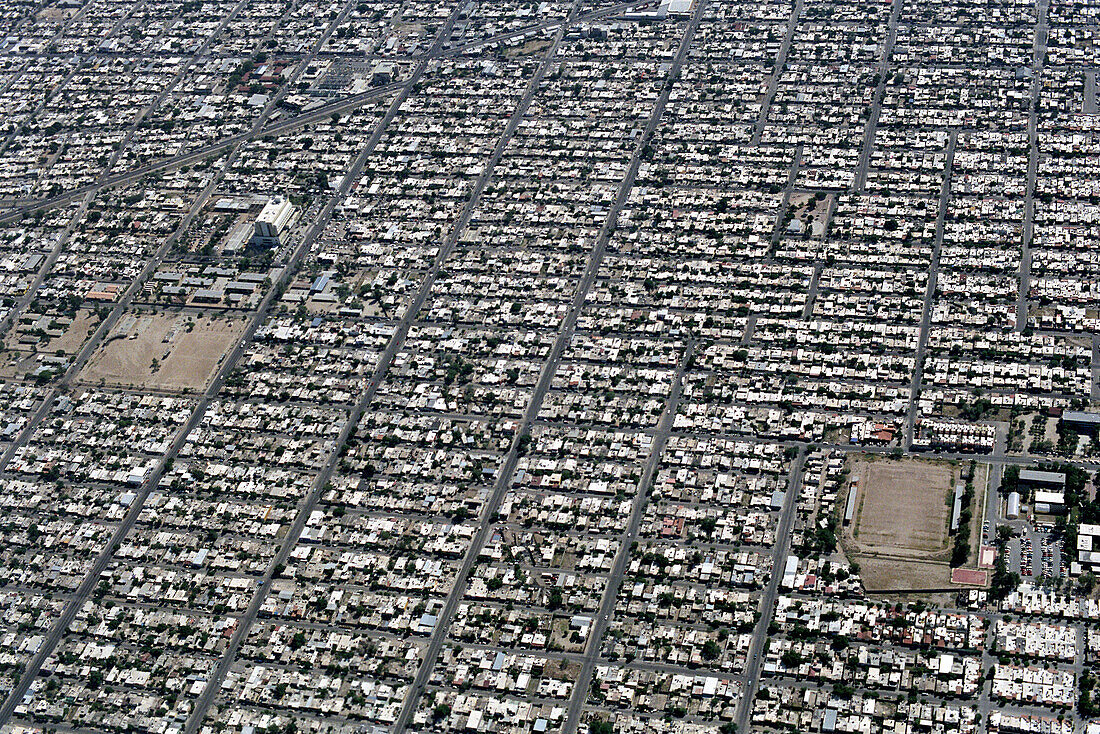 Mexico City seen from above, Mexico