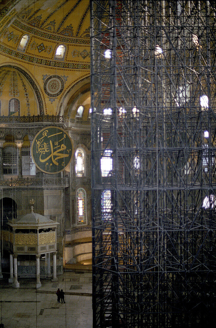 Scaffolding, Hagia Sophia, Istanbul, Turkey