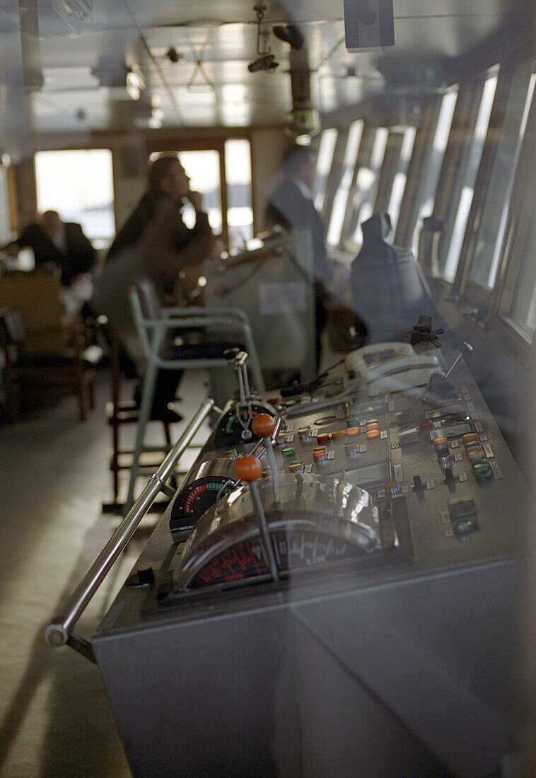 Command bridge, Ferry, Istanbul, Turkey