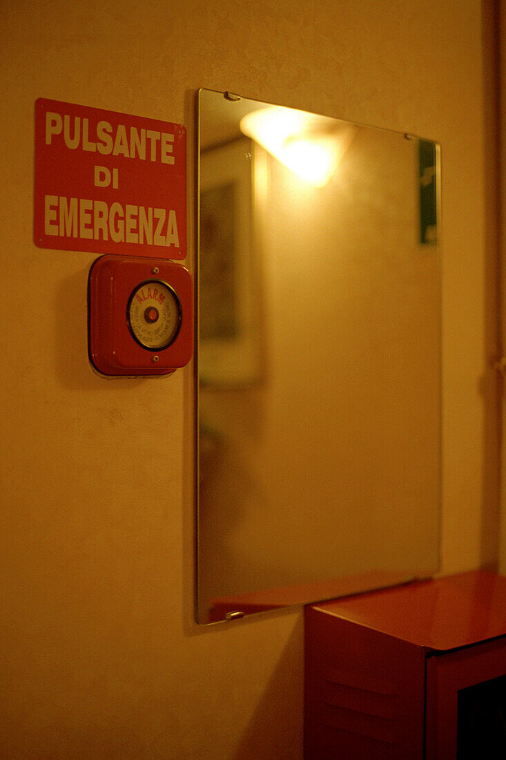 Fire alarm button, Rome, Italy
