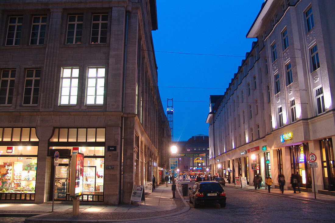 Leipzig, sachsen, deutschland, straße in der altstadt