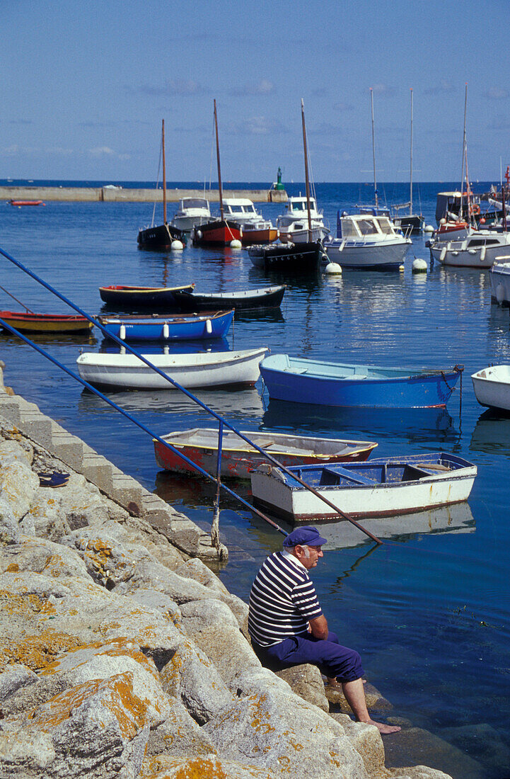 Hafen, Lesconil, Bretagne, Frankreich