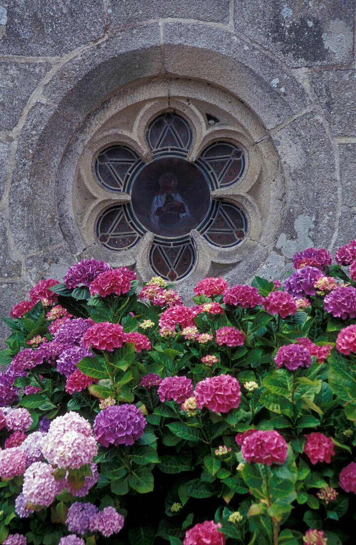 Kirchenfenster, La Fouret Fouesnant, Bretagne, Frankreich