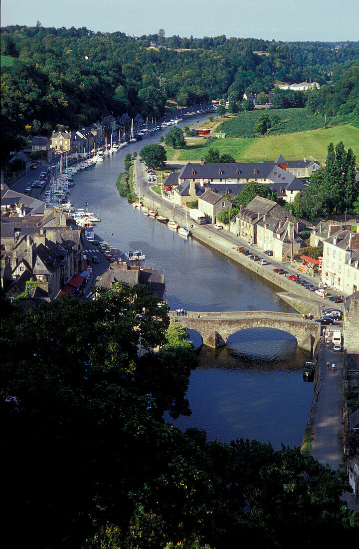 City view, Dinan, Brittany, France, Europe