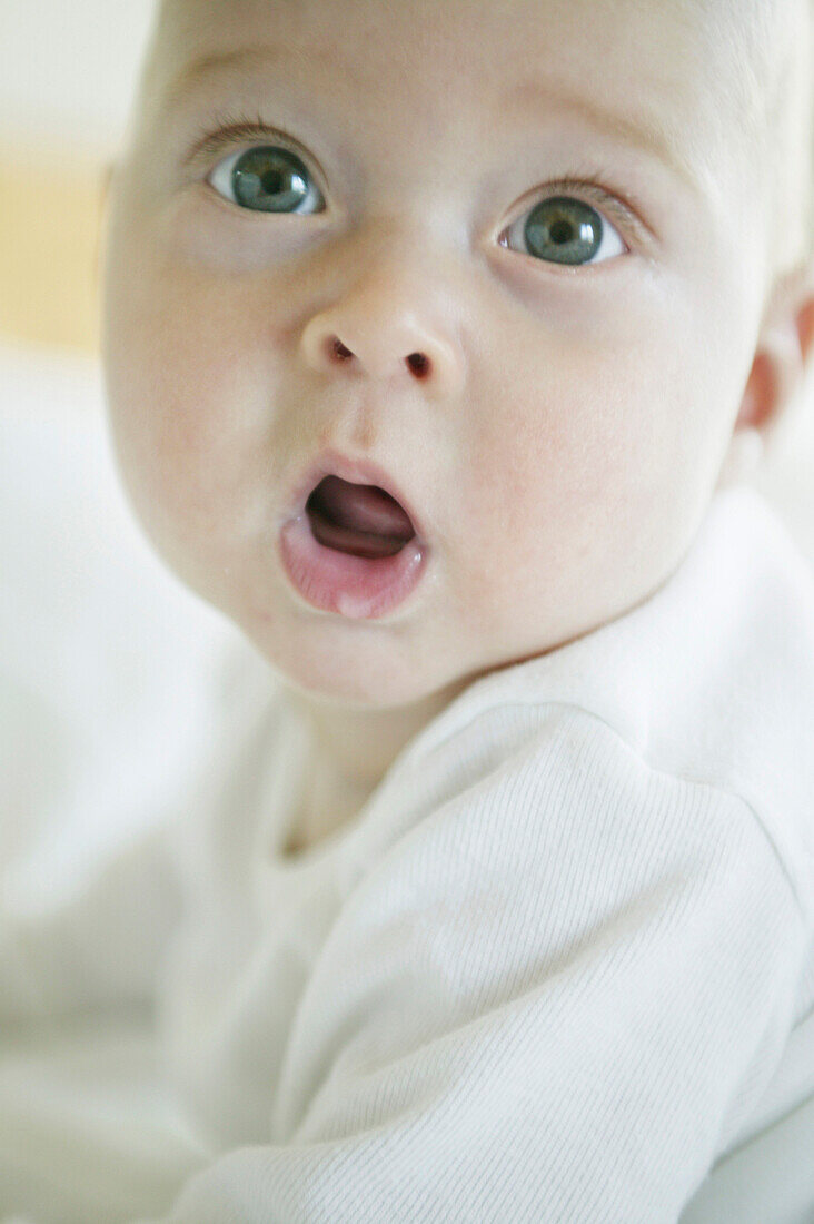 Close up of a baby's face