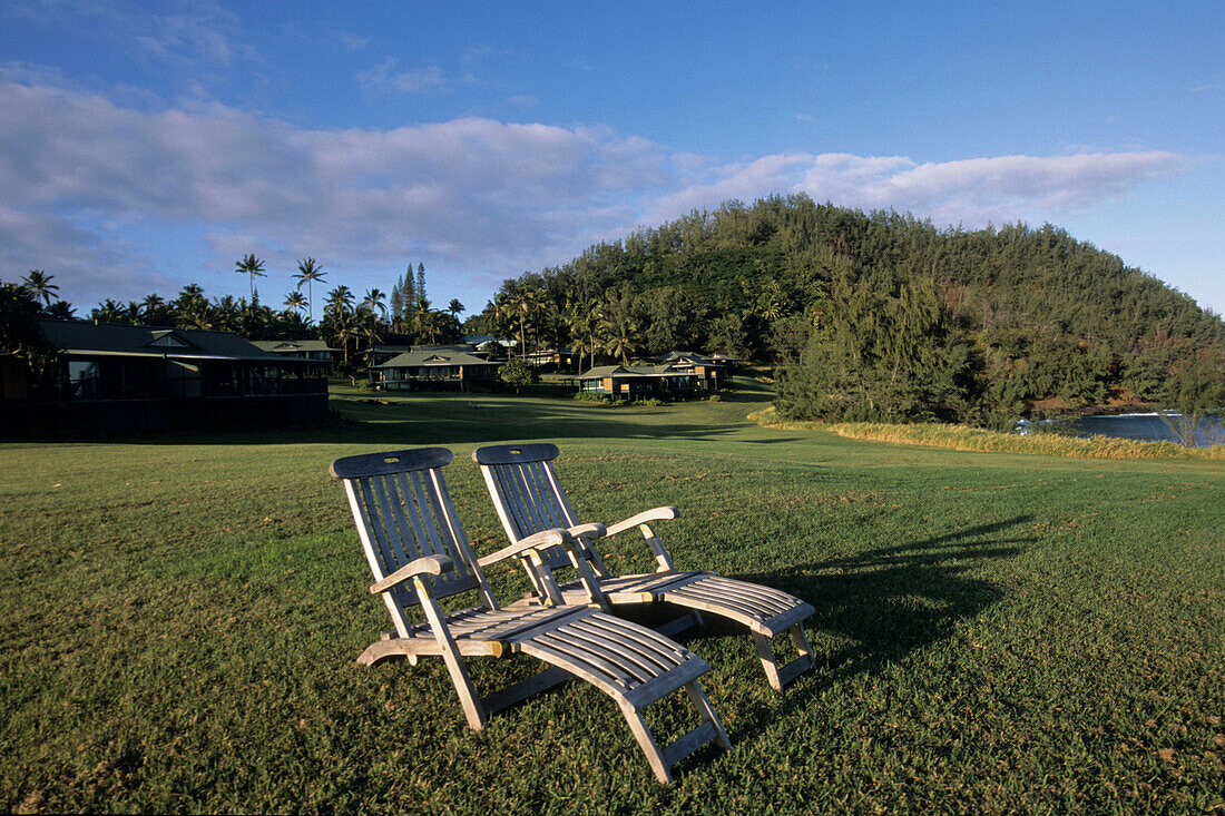 Lounge Chairs at Hana, Hotel Hana-Maui, Hana, Maui, Hawaii, USA
