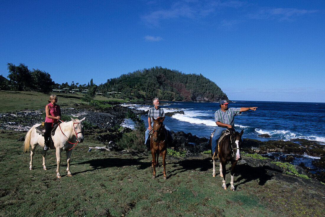 Coastside Horseback Ride, Hotel Hana-Maui, Hana, Maui, Hawaii, USA