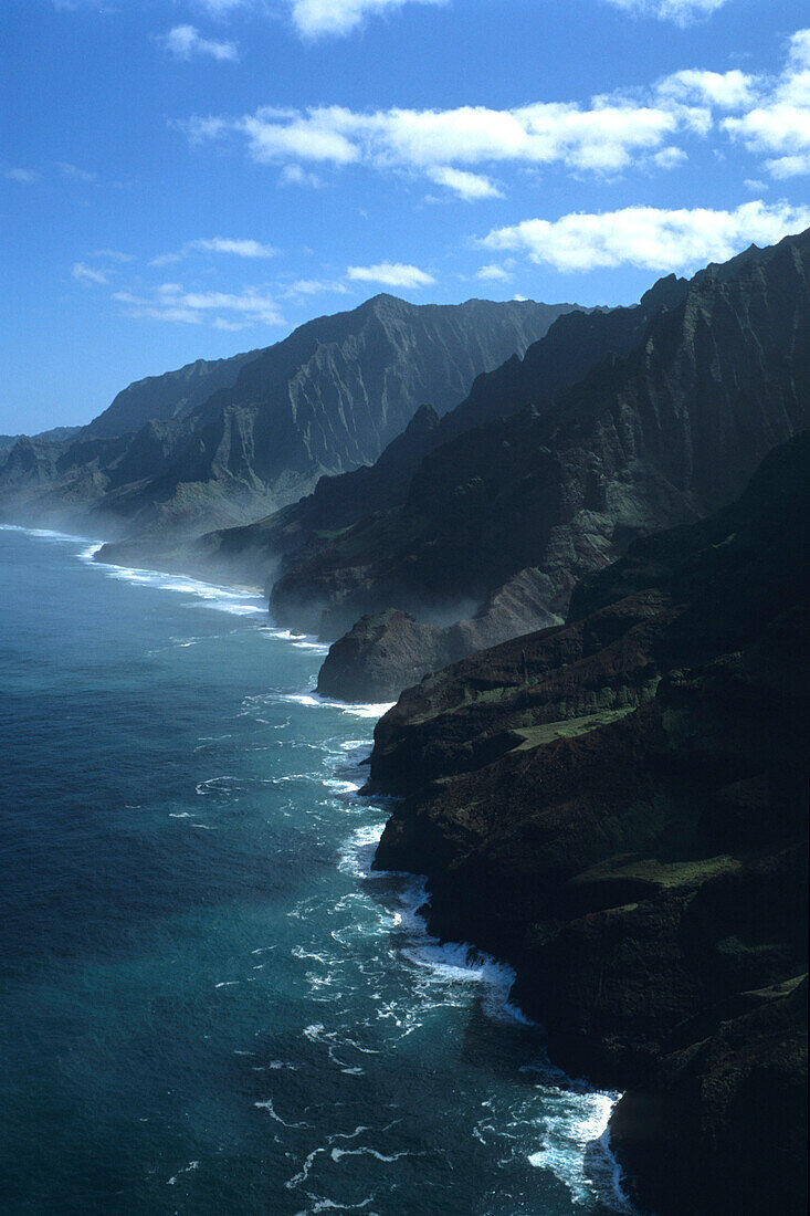 Aerial Photo of Coastline, Na Pali Coast, Kauai, Hawaii, USA