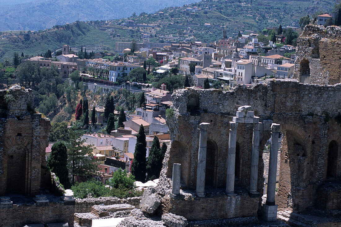 View from Greek Theater, Taormina, Sicily, Italy