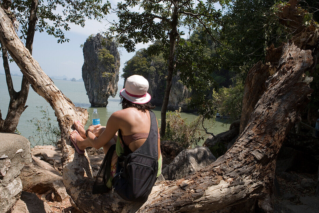 View over James Bond Island, James Bond Island, Phang-Nga Bay, Thailand