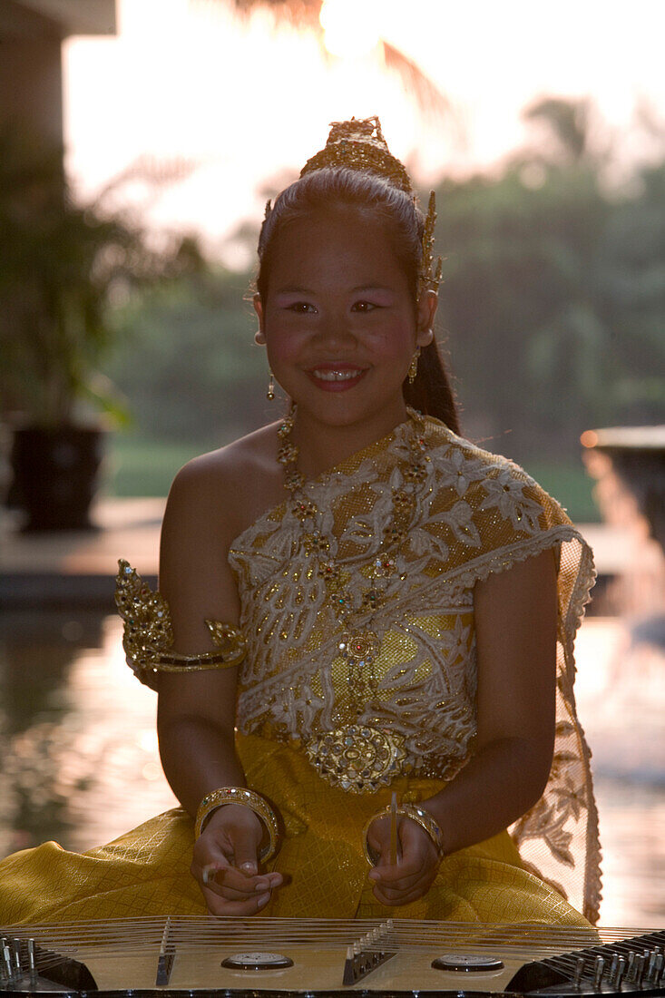 Traditional Thai Music, Banyan Tree Resort Lobby, Phuket, Thailand