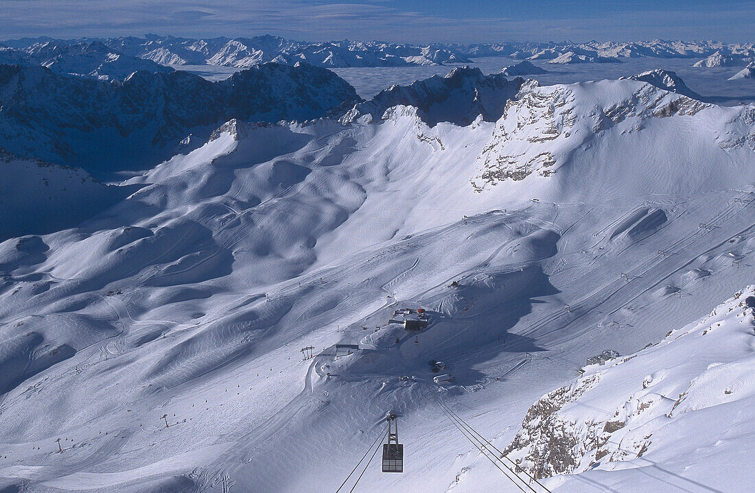 Glacier cable car, Zugspitze Mtn., Garmisch-Partenkirchen, Upper Bavaria, Germany