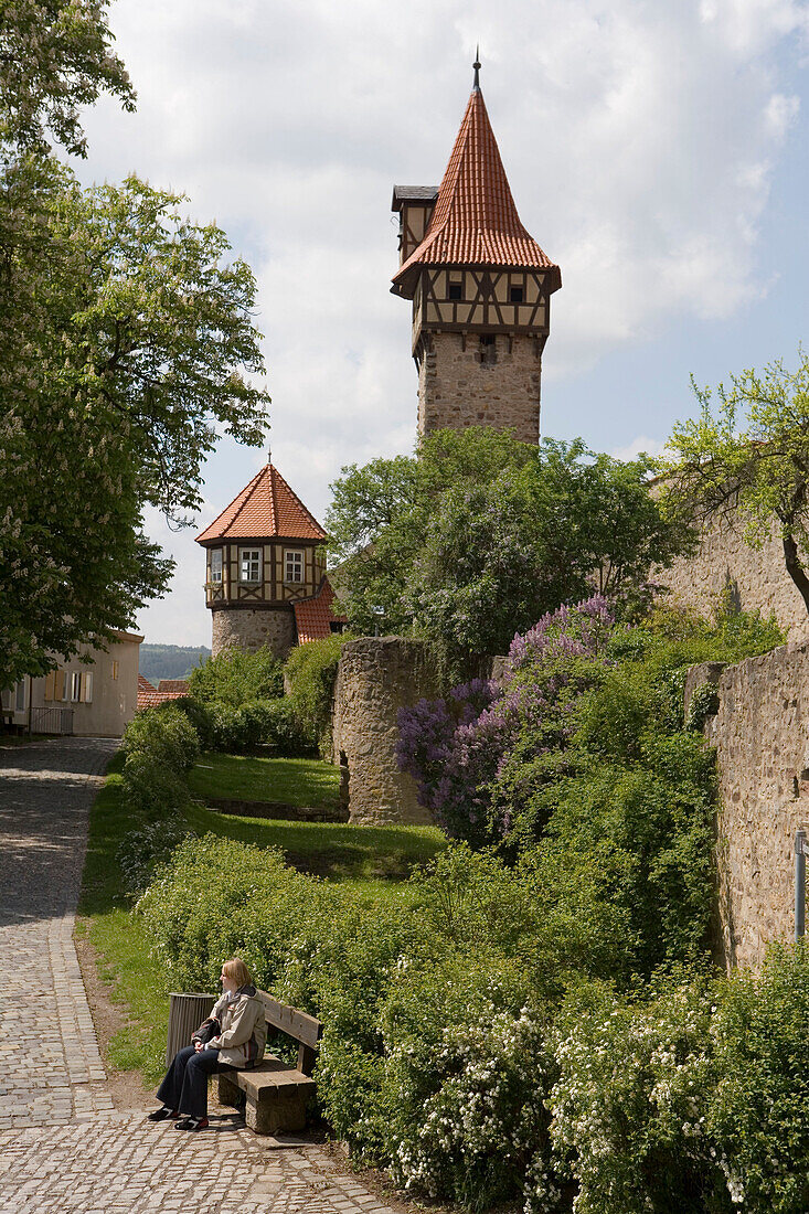 Schloss Ostheim Kirchenburg, Ostheim, Rhön, Bayern, Deutschland