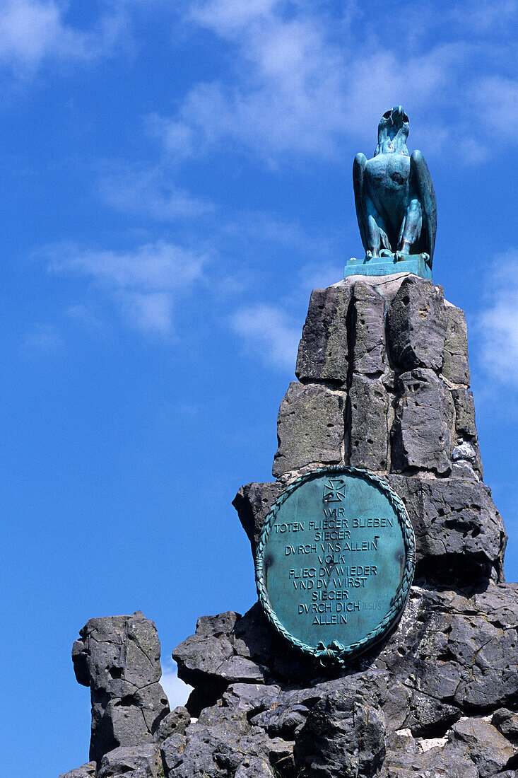 Aviator Monument, Wasserkuppe Mountain, Rhoen, Hesse, Germany