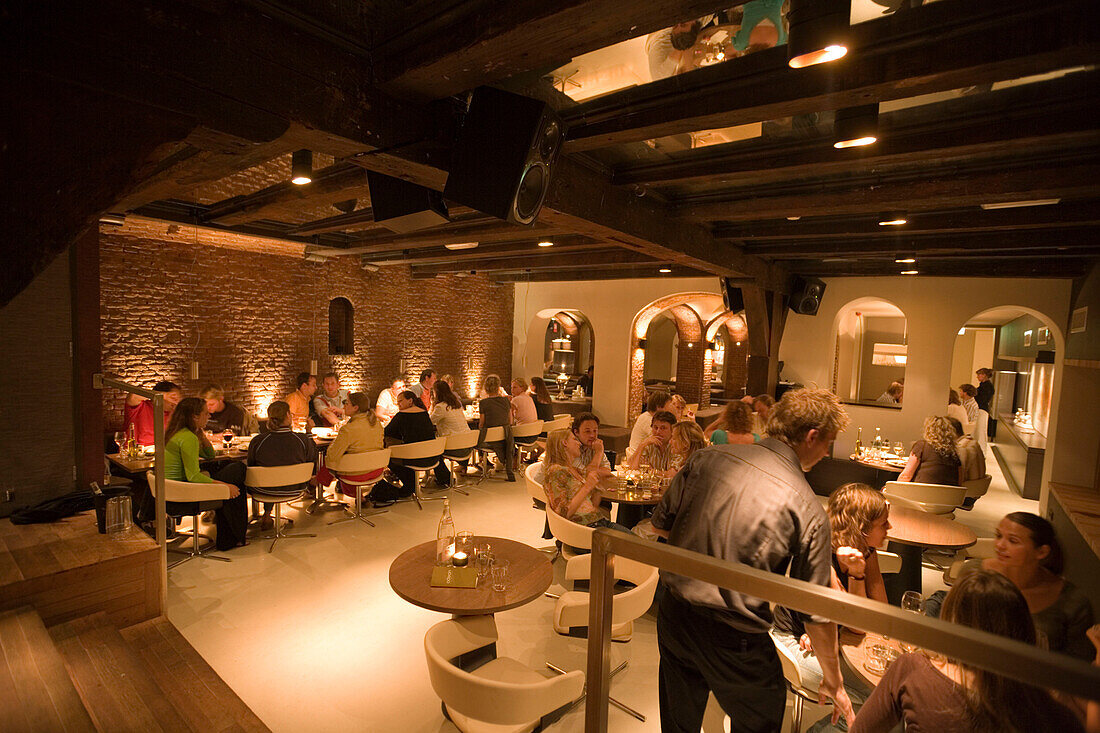 People, Odeon, Restaurant, Bar and Nightclub, People sitting at restaurant, Odeon, Amsterdam, Holland, Netherlands