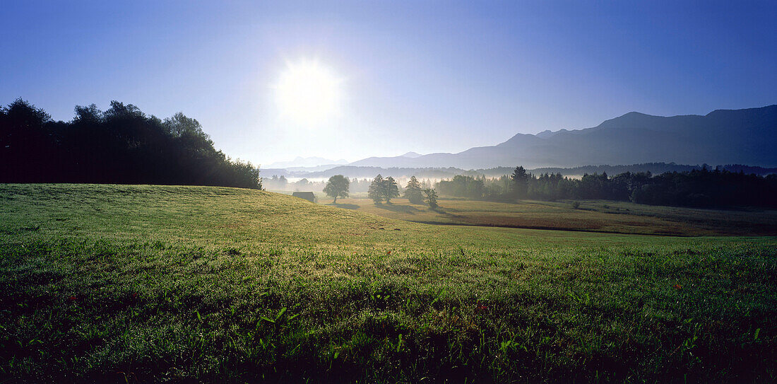 Landschaft, Blaues Land, Oberbayern, Deutschland