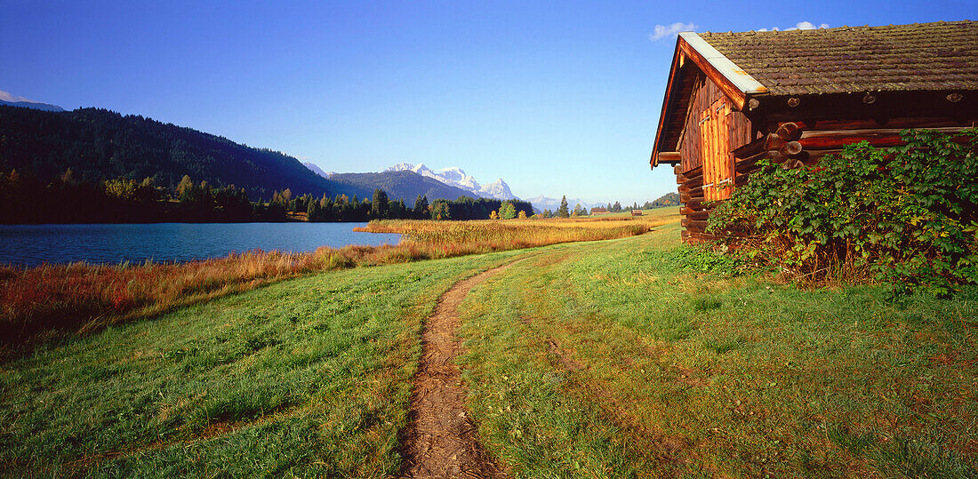 Log Cabin at Geroldsee, Werdenfelser Land, Upper Bavaria, Germany