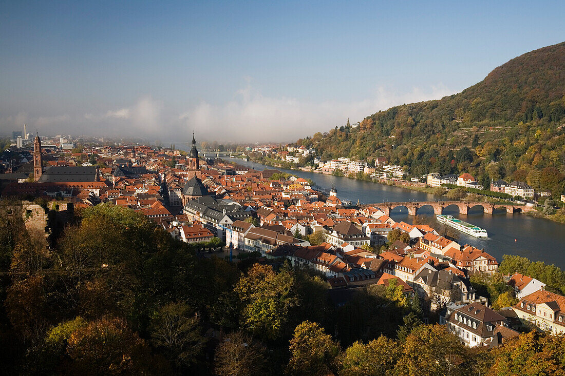 Heidelberger Altstadt Blick vom Schloss Deutschland
