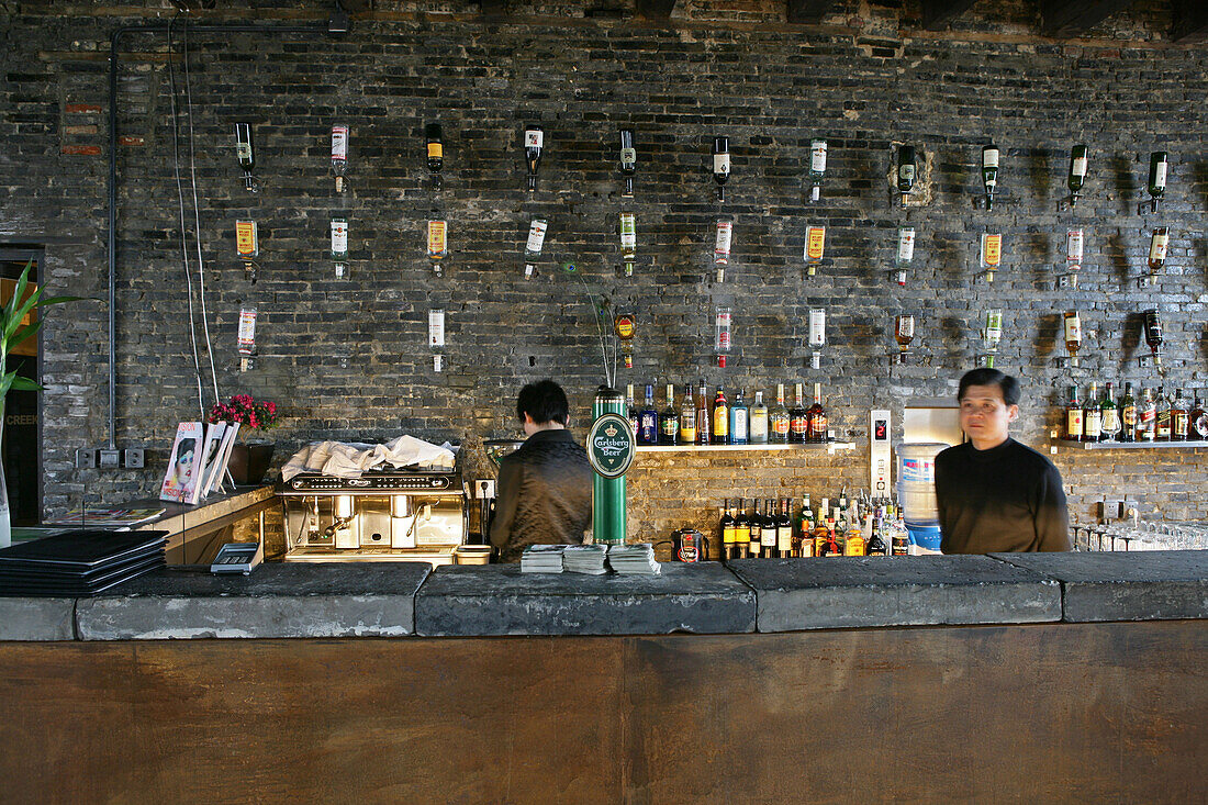 Bar in Souzhou Creek Art Center,old flour factory at Souzhou Creek, nowadays art center and bars, textile factory