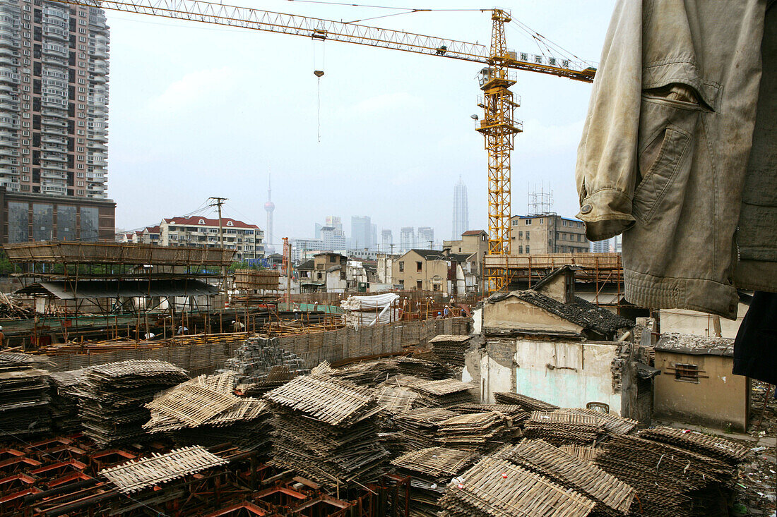 construction site, demolition in old town, Lao Xi Men, Shanghai