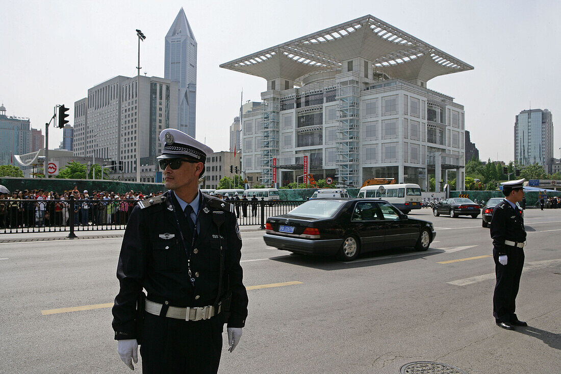 People's Square,People's Square, policeman, security for state visit, Urban Planning Centre