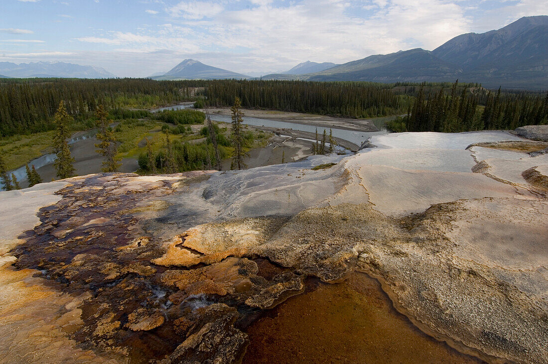 Rabbitkettle Hotspring, South Nahanni River, Northwest Territories, Canada