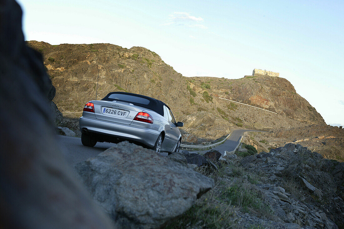 Costa Brava,In the car, Road to Cap, Cap de Creus,  Costa Brava, Catalonia Spain