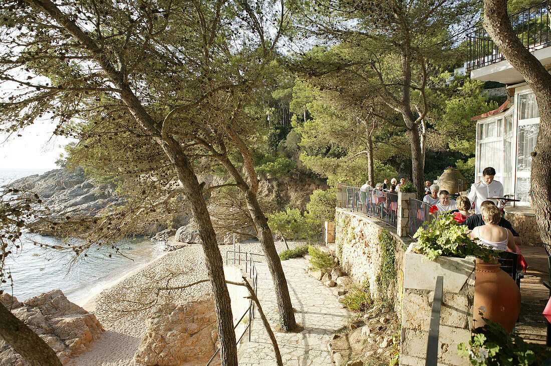 Costa Brava,Hotel Terrasse Hotel Hostalillo, Tamariu, Costa Brava, Catalonia Spain