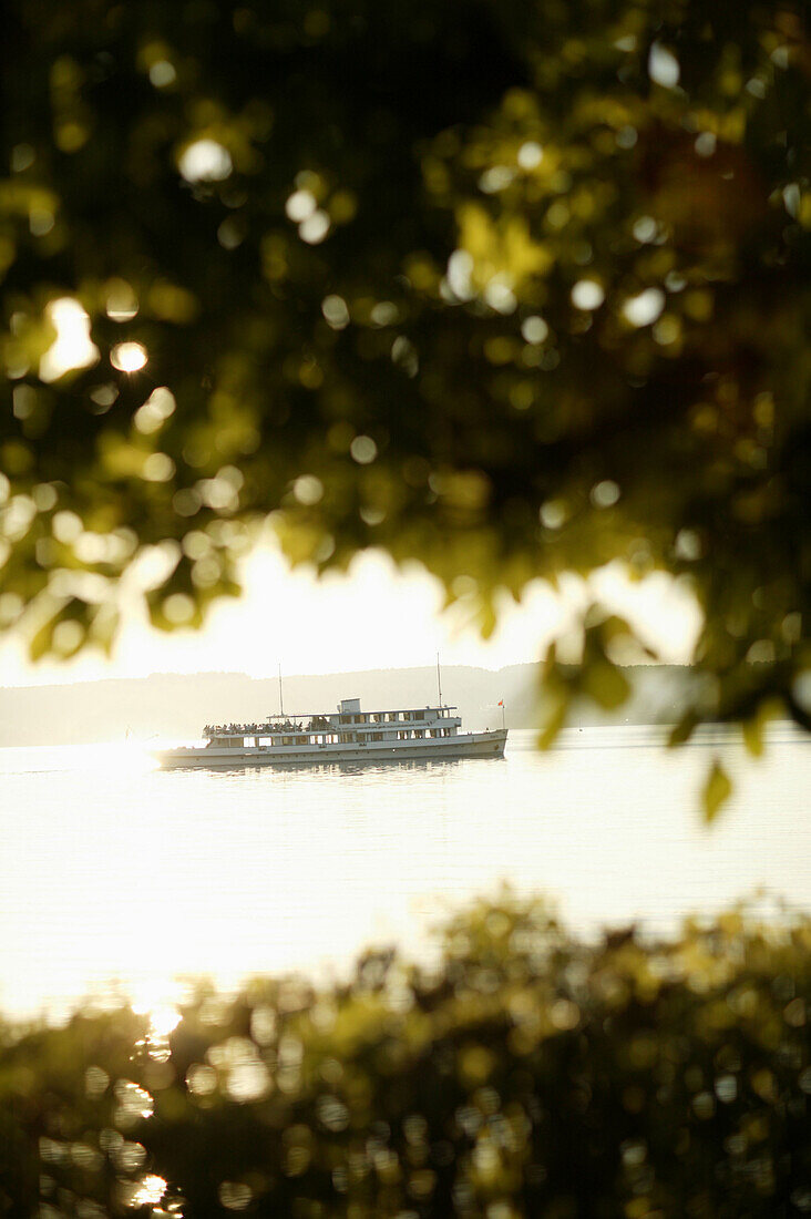 Steamboat on Lake Starnberg, Bavaria, Germany