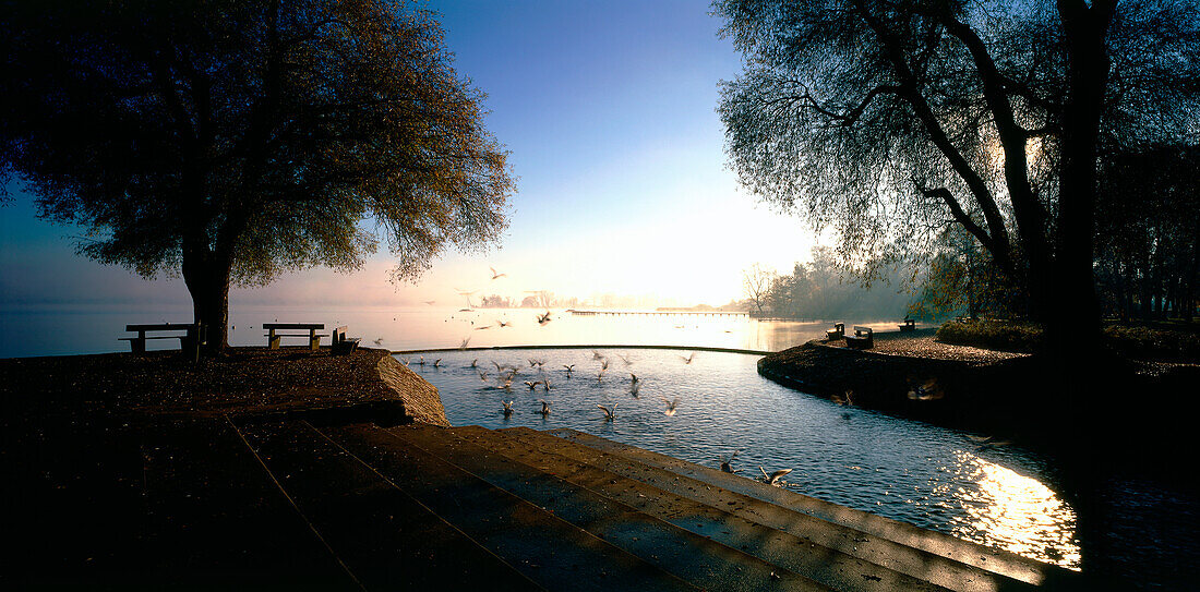 Ammersee at sunset, Upper Bavaria, Germany