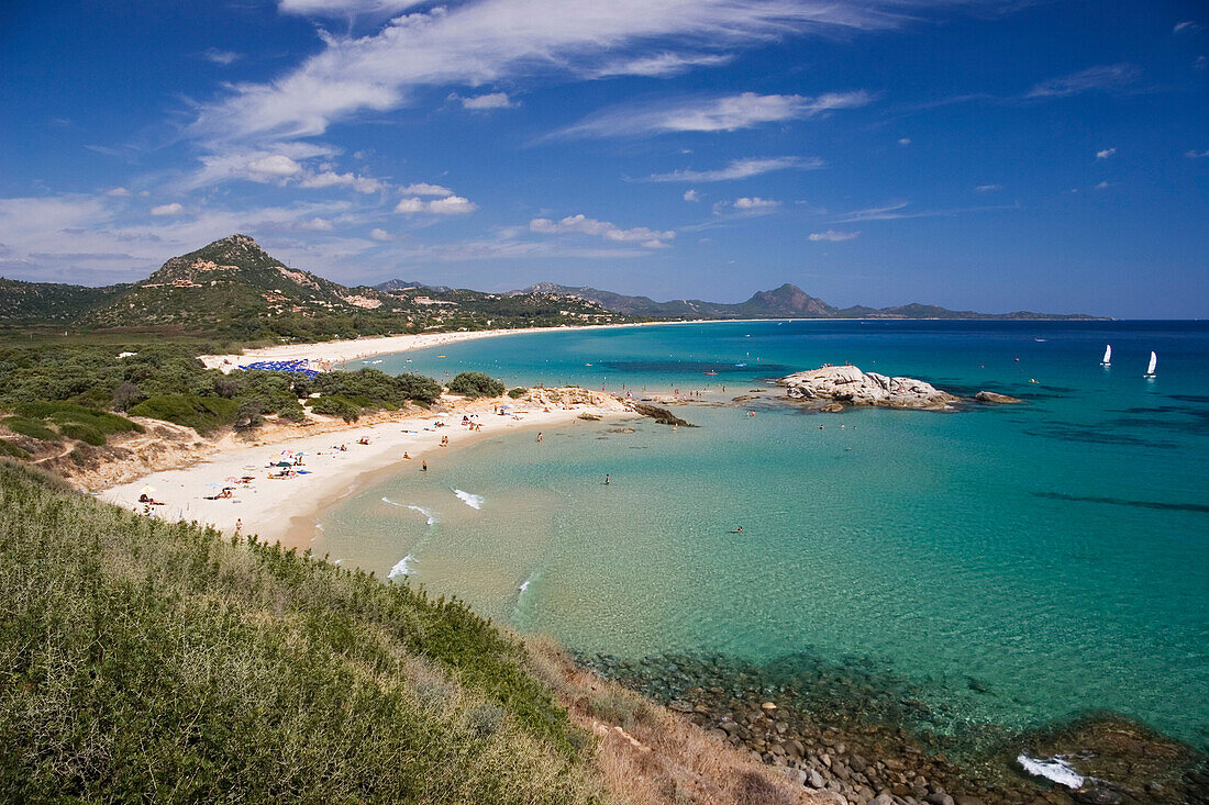 Sandy beach, Costa Rei, Sardinia, Italy