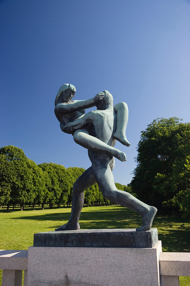Vigeland Skulptur Oslo, Bronzestatue, Vigeland Park, Frogner Park, Oslo, Norwegen