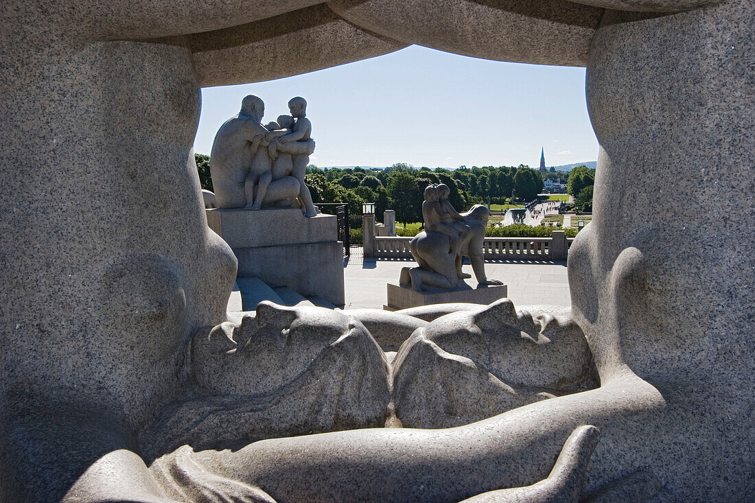 Granite sculpture by Gustav Vigeland in Vigeland Park, Oslo, Norway