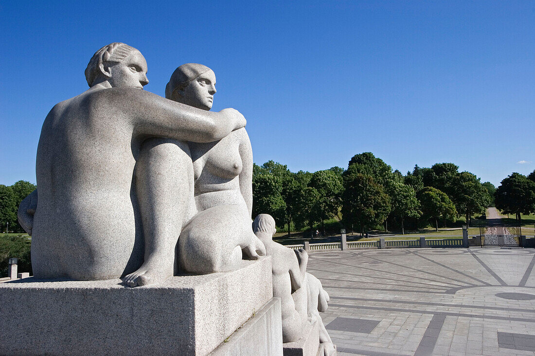 Vigeland Skulptur, Granitstatue, Vigeland Park, Frogner Park, Oslo, Norwegen