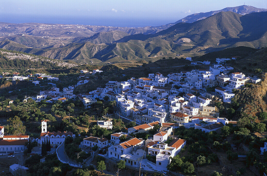 The village of Aperi, Karpathos, Dodecanese, Greece