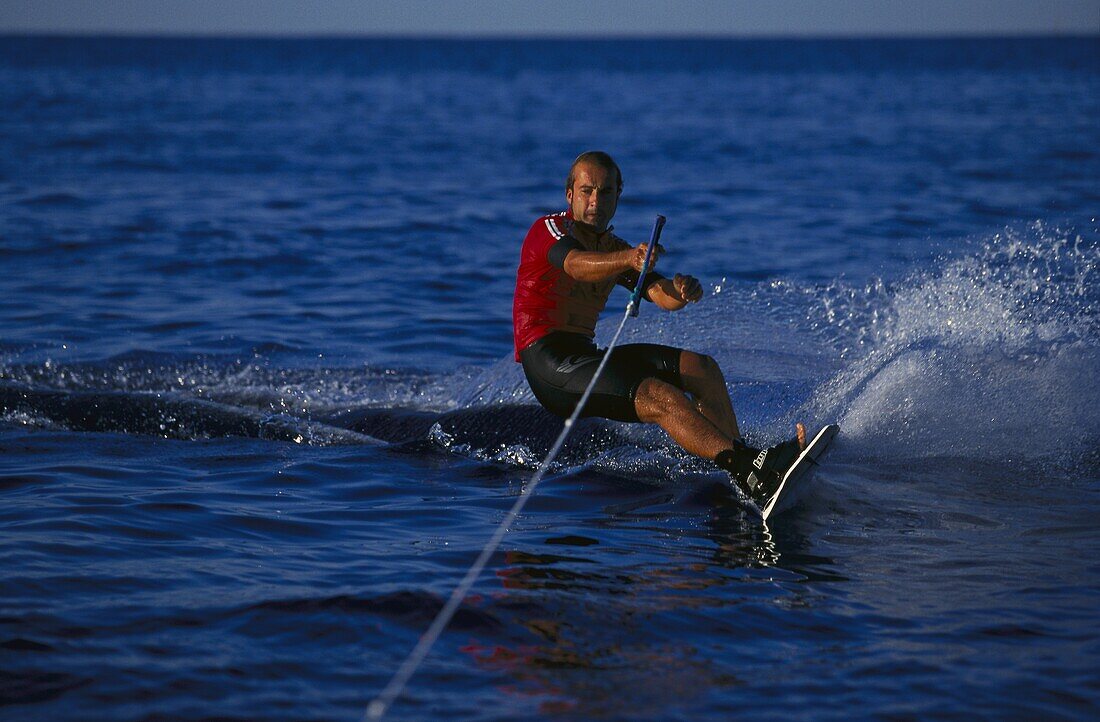 Wakeboarding, Mallorca, Balearic Islands, Spain, Europe