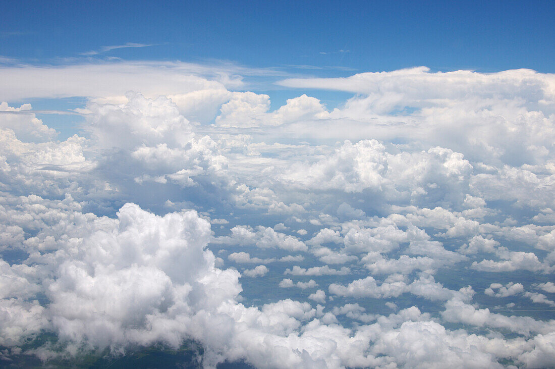 Thunderclouds seen from a plane
