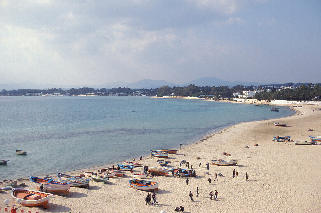 Beach of the city, Hammamet, Tunisia