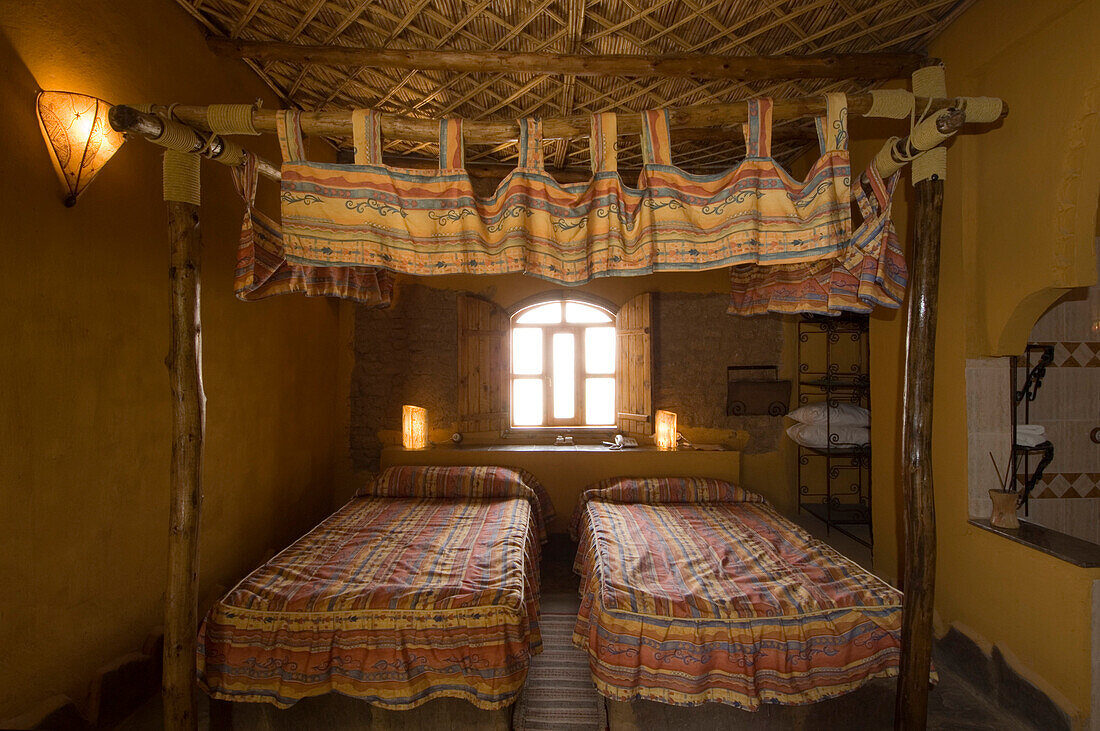Double room in Hotel Xaluca, Erfoud, Morocco