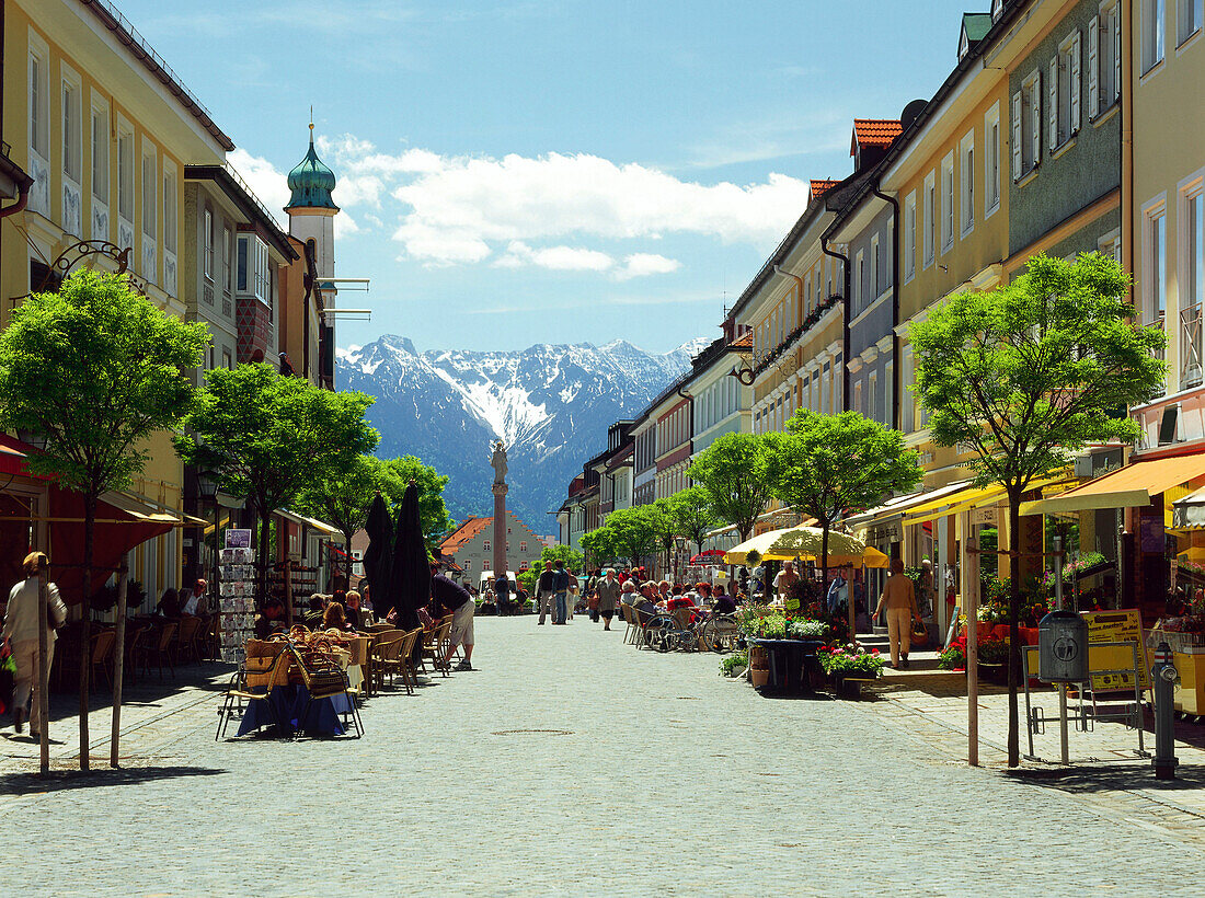 Pedestrian zone, Murnau, Upper Bavaria