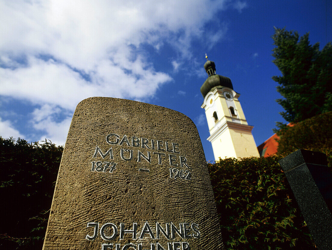 Gravestone of Gabriele Muenter, Murnau, Upper Bavaria, Germany