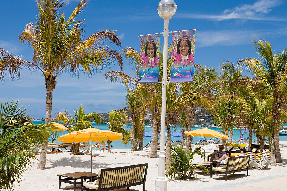 Strand, Great Bay Beachfront, Philipsburg, St. Maarten, Niederländische Antillen