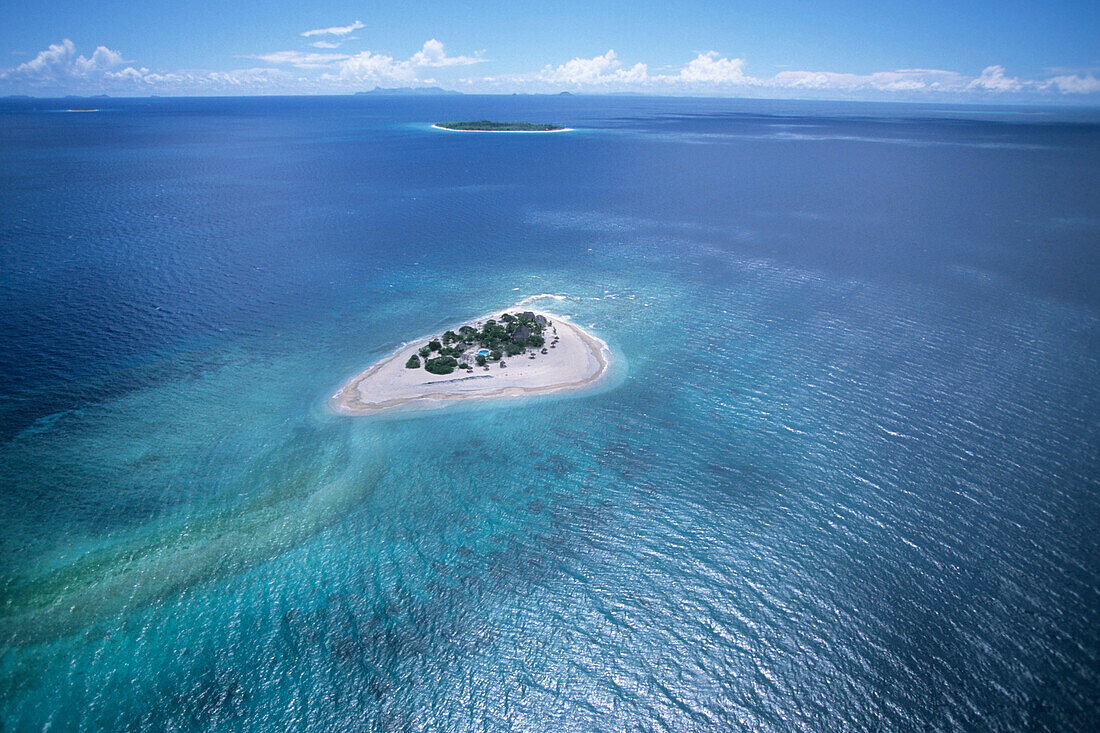 Luftaufnahme von Vunivandra und Bounty Inseln,Mamanuca Inseln, Fiji