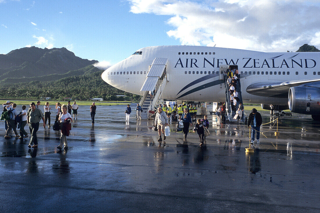 Air New Zealand 747-400,Rarotonga Airport, Rarotonga, Cook Islands
