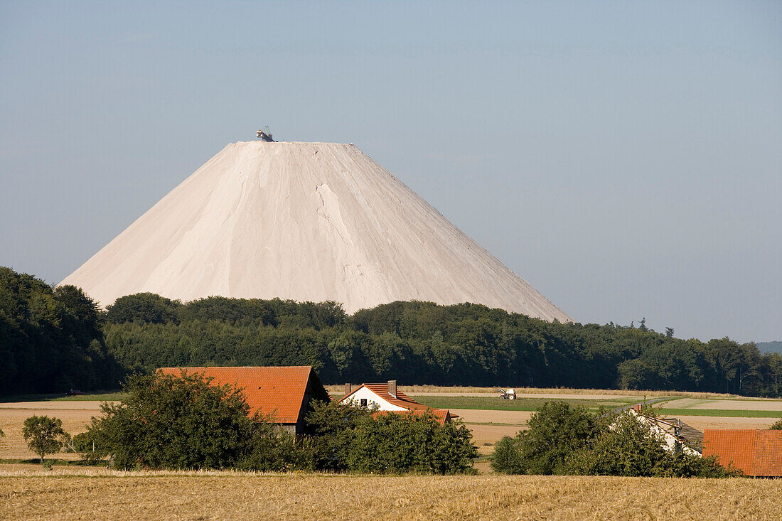 Salt heap,Monte Kali, near Heringen, Hesse, Germany