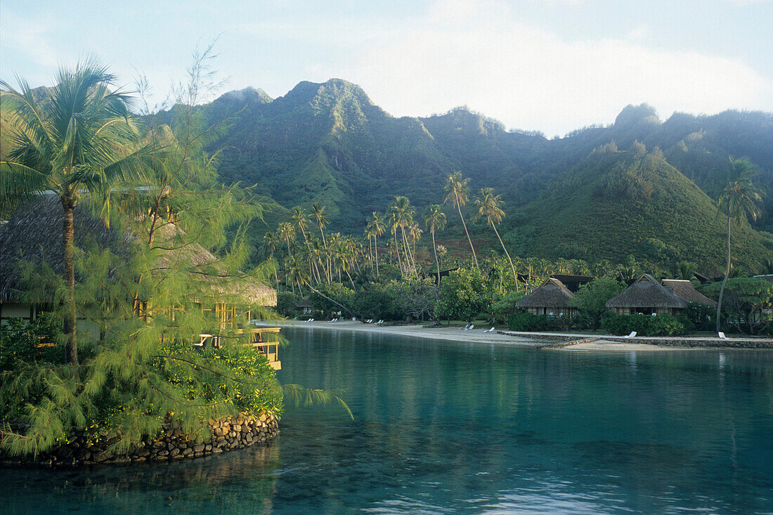Wasserbungalows,InterContinental Beachcomber Resort, Moorea, Französisch Polynesien