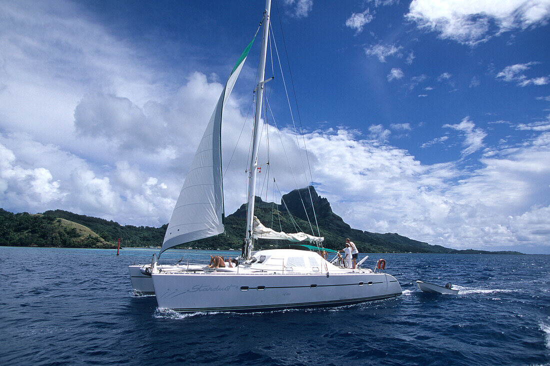 Segelschiff,Stardust Charter Yacht,Bora Bora Lagoon, Französisch Polynesien