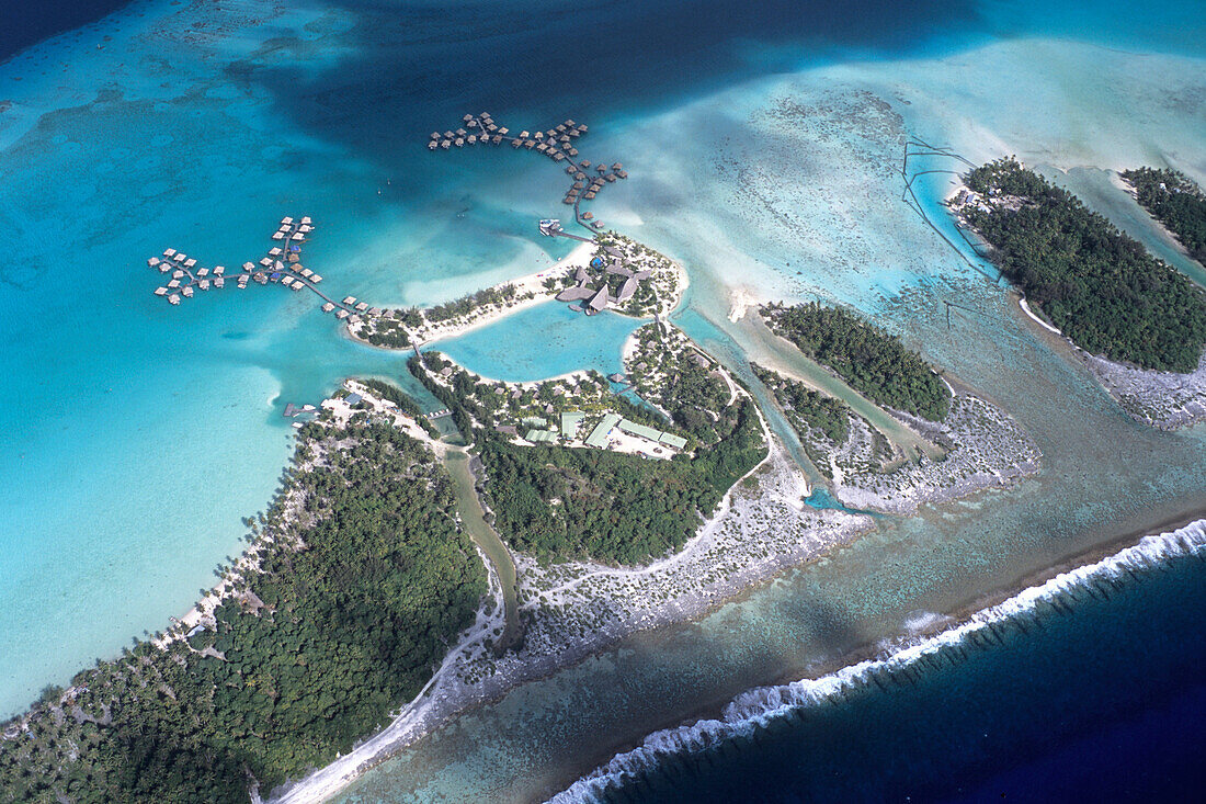Lifuaufnahme von Le Meridian Bora Bora,Bora Bora, Französisch Polynesien