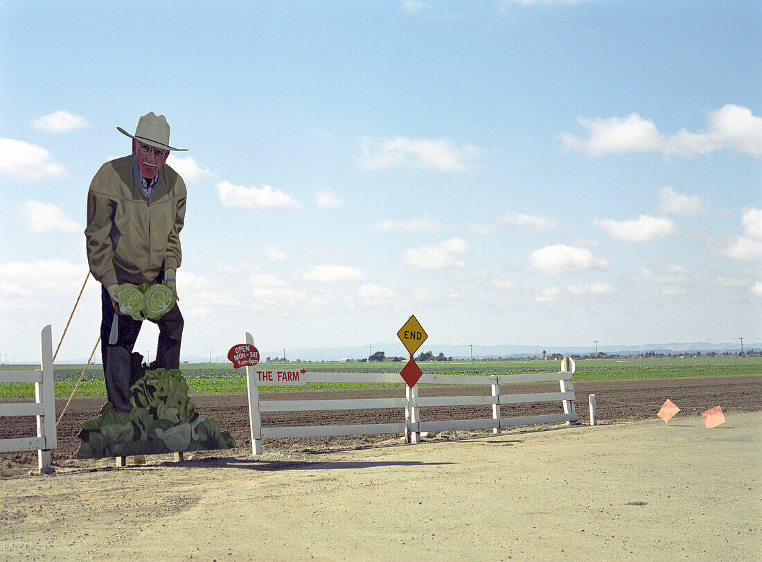 Billboard, Farmer, Salinas, California, USA