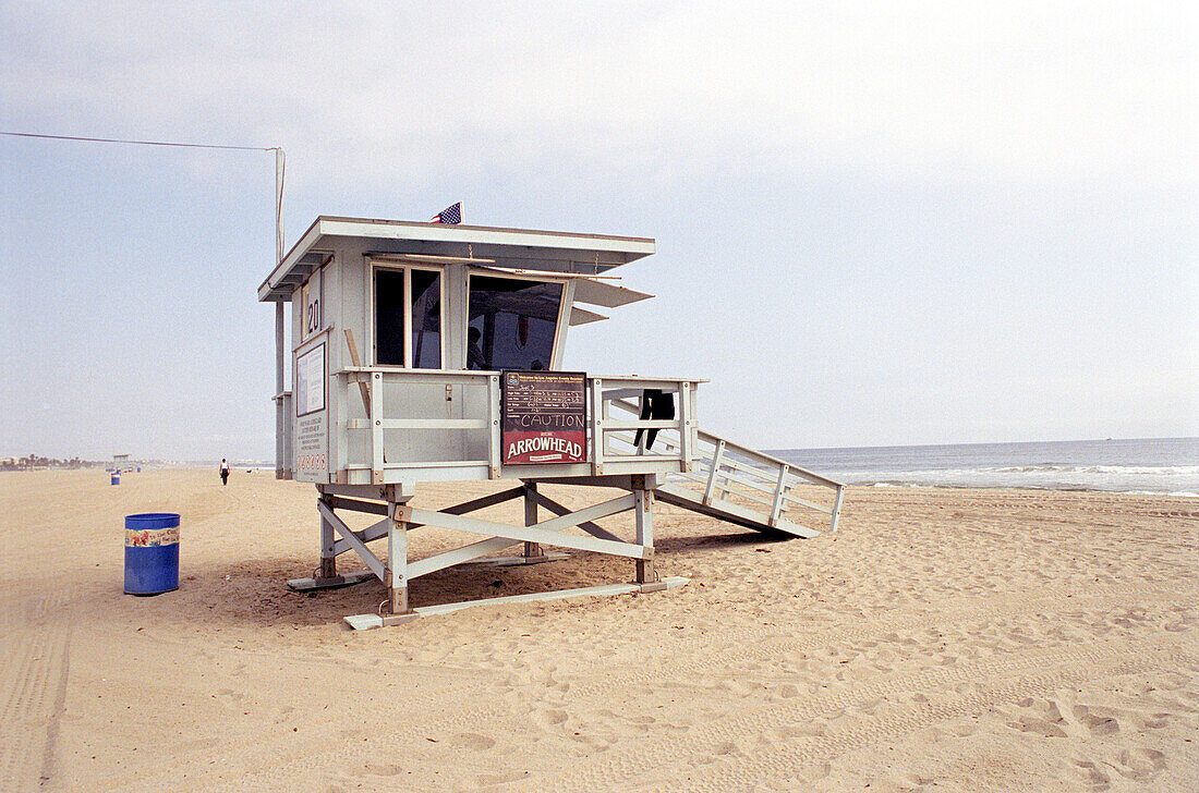 Hütte des Bademeisters, Santa Monica, Los Angeles, California, USA